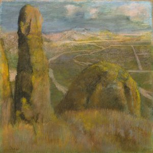 Landscape, c.1892 (pastel on paperboard) by Edgar Degas
